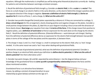Structured derivation of electric field equations