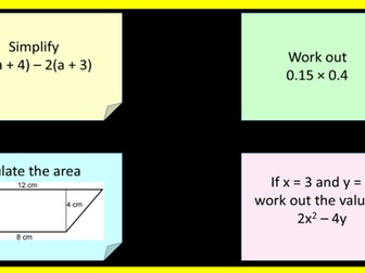 Conversions and revision of areas of shapes