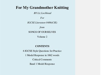 For My Grandmother Knitting by Liz Lochhead