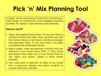 Lesson Planning: Pick 'N' Mix Tool
