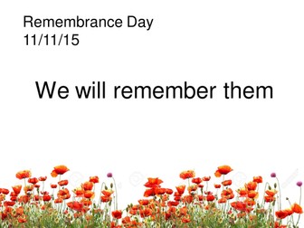Remembrance Day 2 minute presentation
