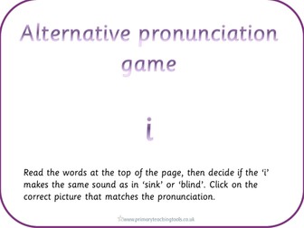 Letters and Sounds Phase 5 Phonic pack: Alternative pronunciations of i, o and c