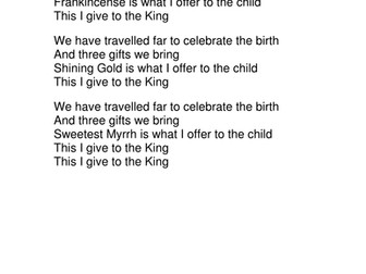 Song of the Magi - very simple song for the three wise men