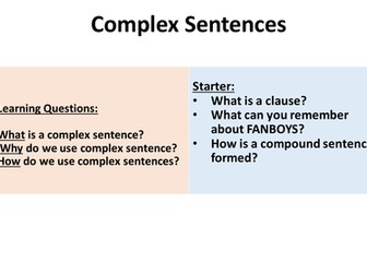 Complex Sentences