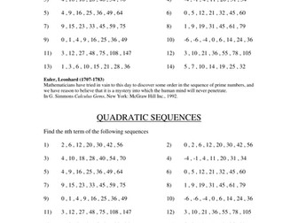 Nth Term of complex Quadratic Sequences Homework