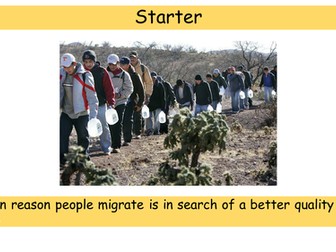 Migration Across Geographical Boarders Lesson