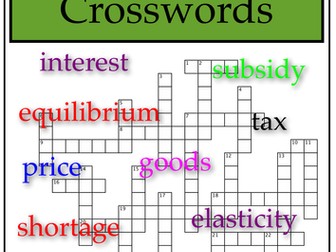 Microeconomics Crosswords