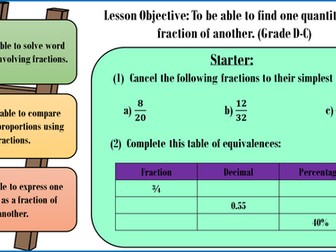 GCSE Higher: Fractions Unit - 5 Lessons.