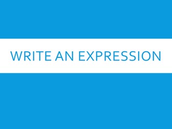 Write an expression starter 