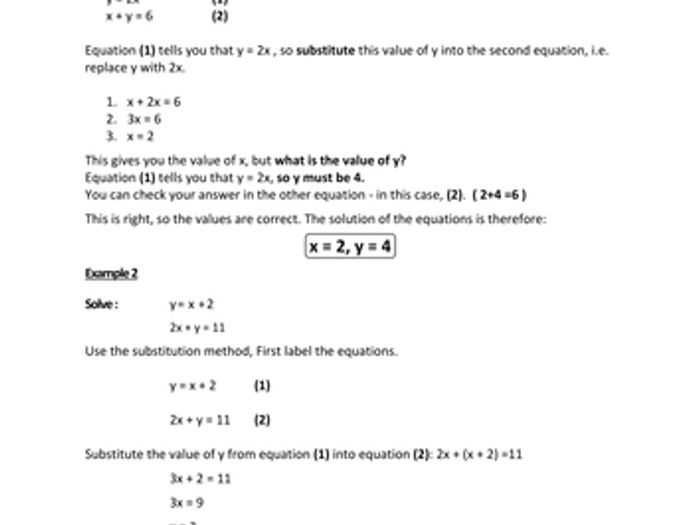 Worksheets Substitution And Elimination Worksheet substitution and elimination worksheet solving system of equations by abitlikethis