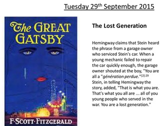 New Spec OCR English Literature AS - The Great Gatsby