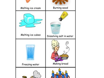 Irreversible and reversible changes cutout