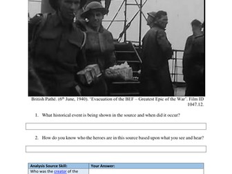 Dunkirk Evacuation Source Analysis