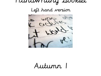 Year 1 Handwriting for Left Handers