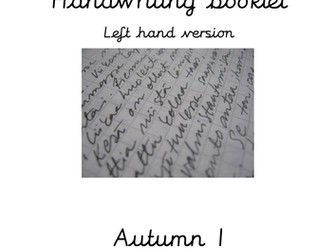 Year 6 Handwriting booklet for Left handers