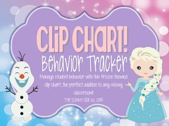 LET IT GO! Ice Princess Behavior Clip Chart