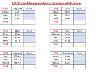 Rounding to the nearest whole number