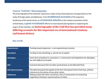 The Cold War: Historiography 