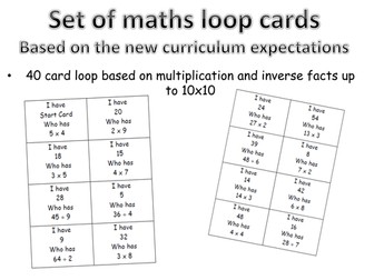 follow me loop cards - new curriculum