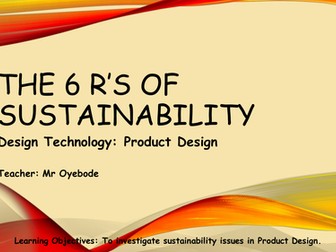 The 6 Rs of Sustainabilty