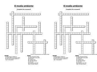 El Medio Ambiente - Environment RESOURCE PACK