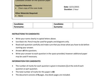 Cambridge Nationals - Unit 01 - R001 - January 2016 Mock Exam - Appleside Doctors Practice