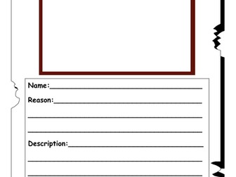 Character Profile in style of a Wanted poster.