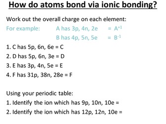 Ionic bonding