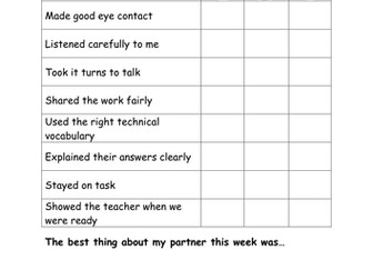 Talk Partner Peer Assessment