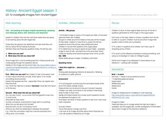 KS2 History Work Scheme: Ancient Egypt