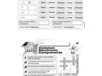 Lesson Starters for Electronics and Systems and Control - Common Electronic Components