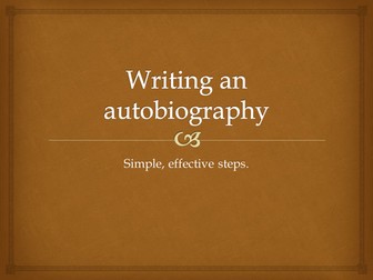 Autobiography writing frame - Y5/6