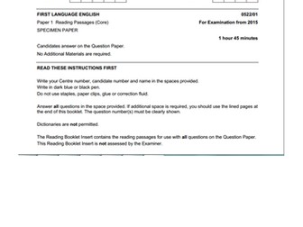 Cambridge iGCSE English Language Core Paper