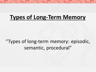 Lesson 3: Types of LTM (New AQA Specification)
