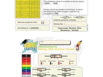 Lesson Starters for Electronics and Systems and Control - Resistor Colour Codes