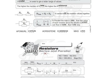 Lesson Starters for Electronics and Systems and Control - Series and Parallel Resistors
