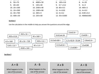 Place Value - Using Calculations