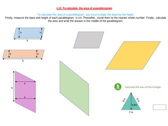 Area of parallelograms