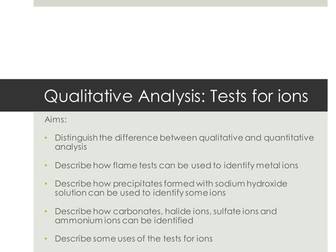 AQA GCSE C3.4 - Analysis 