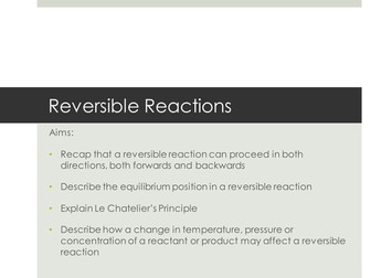 AQA GCSE C3.5 - Equilibrium