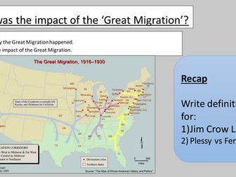 What was the impact of the ‘Great Migration’?