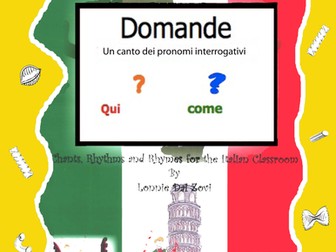 Italian Question Words (Domande)  With This  Rap-like Chant and MP3