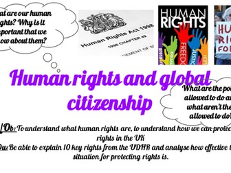 Post 16 PSHCEE Human rights and Global Citizenship