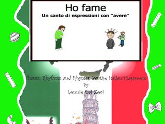  Teaching  Italian expressions with avere (Ho Fame) with this rap-like chant with MP3 and More