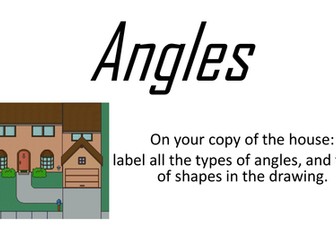 Angles activities: Simpsons themed angles in triangles, quadrilaterals and vertically opposite