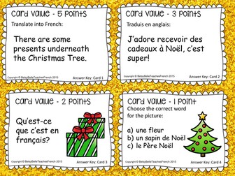 French Board Game Christmas Noel