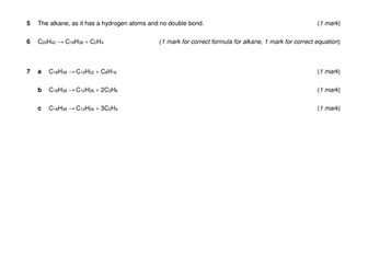 AS Chemistry AQA Cracking alkanes