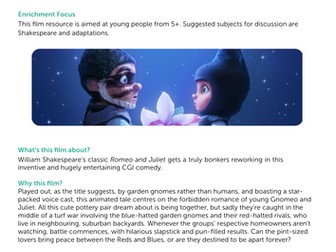 Gnomeo and Juliet Film Guide 