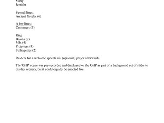The Story of Democracy: A class assembly with characters from 'Back to the Future'