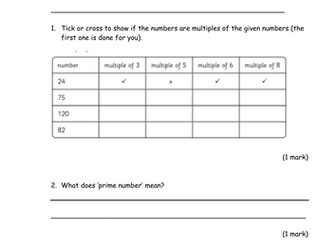 Year 5 Autumn Maths Assessment